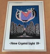 Ancien Miroir Publicitaire MME CRYSTAL LIGHT 19e - Bar -  Vintage  sexy girl