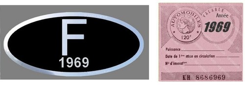 Vignette 1969 adhésif - vignette, f