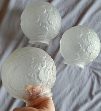 1 à 3 globe " boule à fleurs " art déco pour lampe / lustre années 30  ⌀= 16 cm
