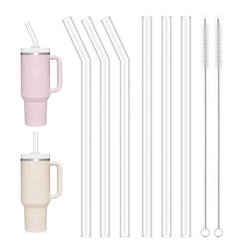 6pcs pailles verre - 6pcs, en