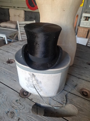 Chapeau haut forme ancien - haut,
