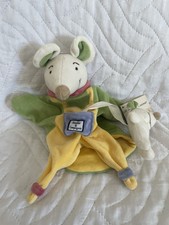 Doudou Et Compagnie Souris Marionnette Jaune Verte Mouse Maus Rata Peluche