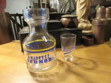 Ancienne Carafe Pernod Anisette avec Petit verre Ricard