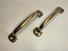 2 POIGNEES VINTAGE LAITON OU BRONZE  TIROIR  MEUBLE MARINE AUTRES / BRASS HANDLE