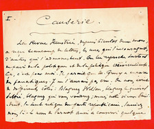 DM4-MANUSCRIT-AUTOGRAPHE-HENRY BECQUE-CRITIQUE LITTÉRAIRE-[CAUSERIE]