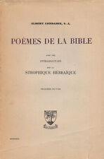 Poèmes de la Bible avec une introduction sur la strophique hébraïque. 2e édition