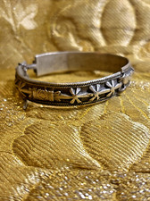 ancien bracelet en argent ou metal argenté oriental epoque 1900