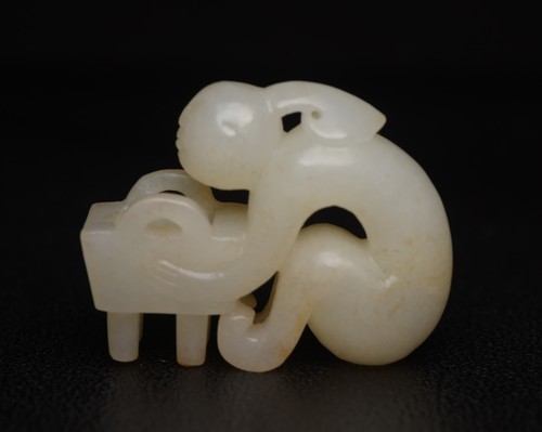 Old peking hotan jade carved - peking,
