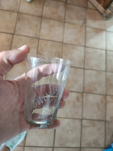 Verre gravé amitié