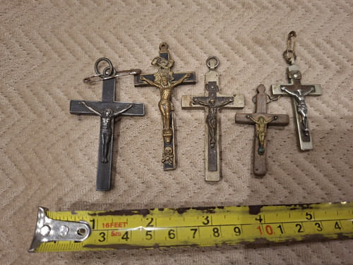 Lot croix pectorale metal - lot, 5