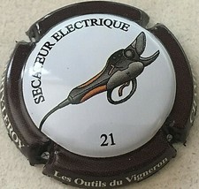 Capsule de champagne COURTY-LEROY outils du vigne. (12t. 21-sécateur électrique)