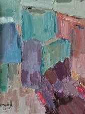 Huile sur carton /abstrait
