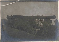 ANCIENNE PHOTOGRAPHIE MILITARIA WW1 ARTILLERIE SUR UN TRAIN IMPOSANT CANON