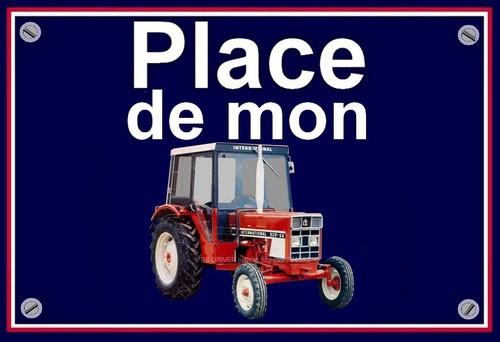 Plaque place mon tracteur - plaque,