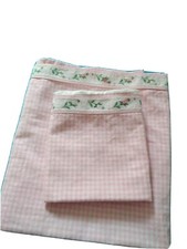 Parure De Lit Bebe Vintage Vichy Rose