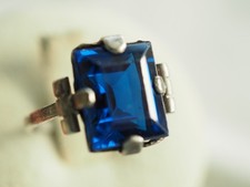 BAGUE ANCIEN ART DECO ARGENT