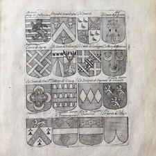GRAVURE XVIIè Héraldique par