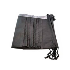 Pochette de sac à chaussures en Nylon avec fermeture à cordon, 8 pièces (noir)