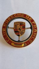 Badge,Club PORSCHE De France,vrai original,avec le volant de la 356,Ancien,Rare
