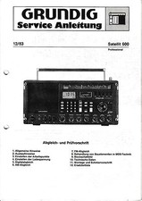 Service Manuel D'Instructions pour Grundig Satellite 600