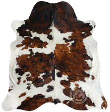 Real cowhide rug tricolor - rug,