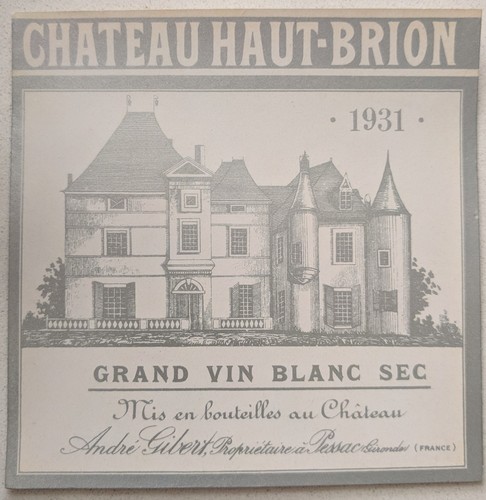 étiquette château haut brion - château,