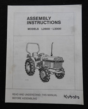 Manuel D'Instructions D'Assemblage GENUINE KUBOTA L2600 & L3000