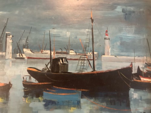 Peinture 1950 huile - 1950, sur