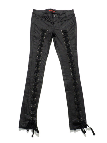 Pantalon lacets simili - pantalon, à