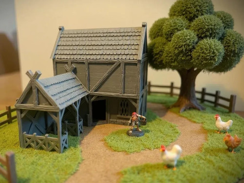 Ferme avec écuries décor - ferme,