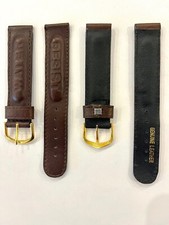 BRACELET MONTRE CUIR WATER RESIST 18 MM MARRON BOUCLE DOREE