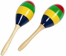 GOKI 15281 - Paire de MARACAS d'étude, bois coloré