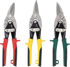 KS TOOLS Jeu de ciseaux à levier pour passage de tôle, 3 pièces