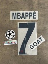 Kit Patch Flocage PSG MBAPPE #7 Away 2023-2024 UCL GOAT Paris Starball UEFA
