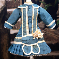 Antique french silk dress for Jumeau Bru Steiner Eden Bebe doll 1