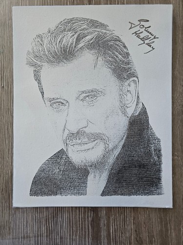 Portrait gravure sur toile - , au