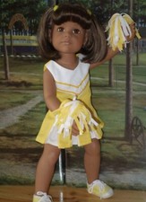 Vêtement pompom girl jaune - vêtement,