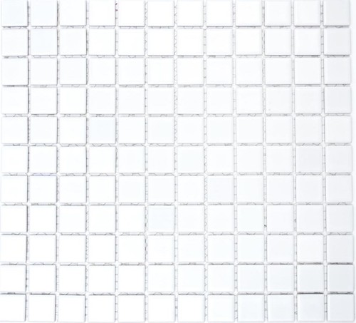 Mosaïque blanc brillant - blanc,