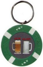 Tout En Tout Sortie Bière Poker Chip Porte-Clé BK1679