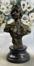 Bébé Shower Cadeau Jeune Femme Portrait Buste Bronze Marbre Statue Figurine