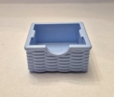 PANIER EN OSIER BLEU CHAMBRE