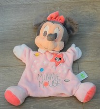 doudou marionette minnie mouse rose planète  disney  nicotoy  état  neuf  