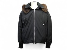 MANTEAU LOEWE BLOUSON A CAPUCHE FOURRURE VESTE BLOUSON S 46 NOIR CAP COAT 2100€