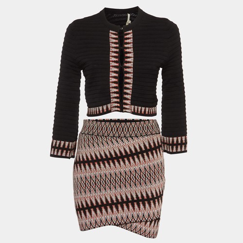 Haut jupe tricot noir - noir, à