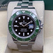 Rolex Submariner 126610LV KERMIT Acier Céramique Cadran Noir Montre 2022 B&P