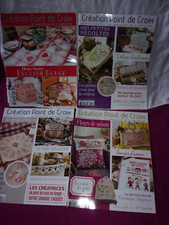 Création point de croix -  lot 4 magazines - n°s  12 - 16 - 23 - 24