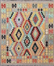 Tapis kilim en laine tisser main 196 x 158 cm