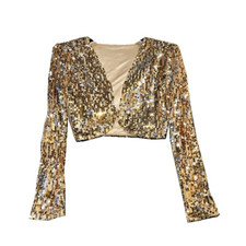 Femme Sequin Veste Court