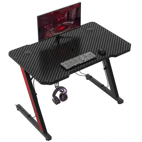 Bureau gaming led noir 80cm - gaming,