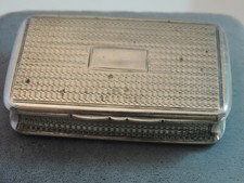 Ancien 1822 Birmingham Argent Sterling Or Joseph Willmore Tabac Boîte CG 83